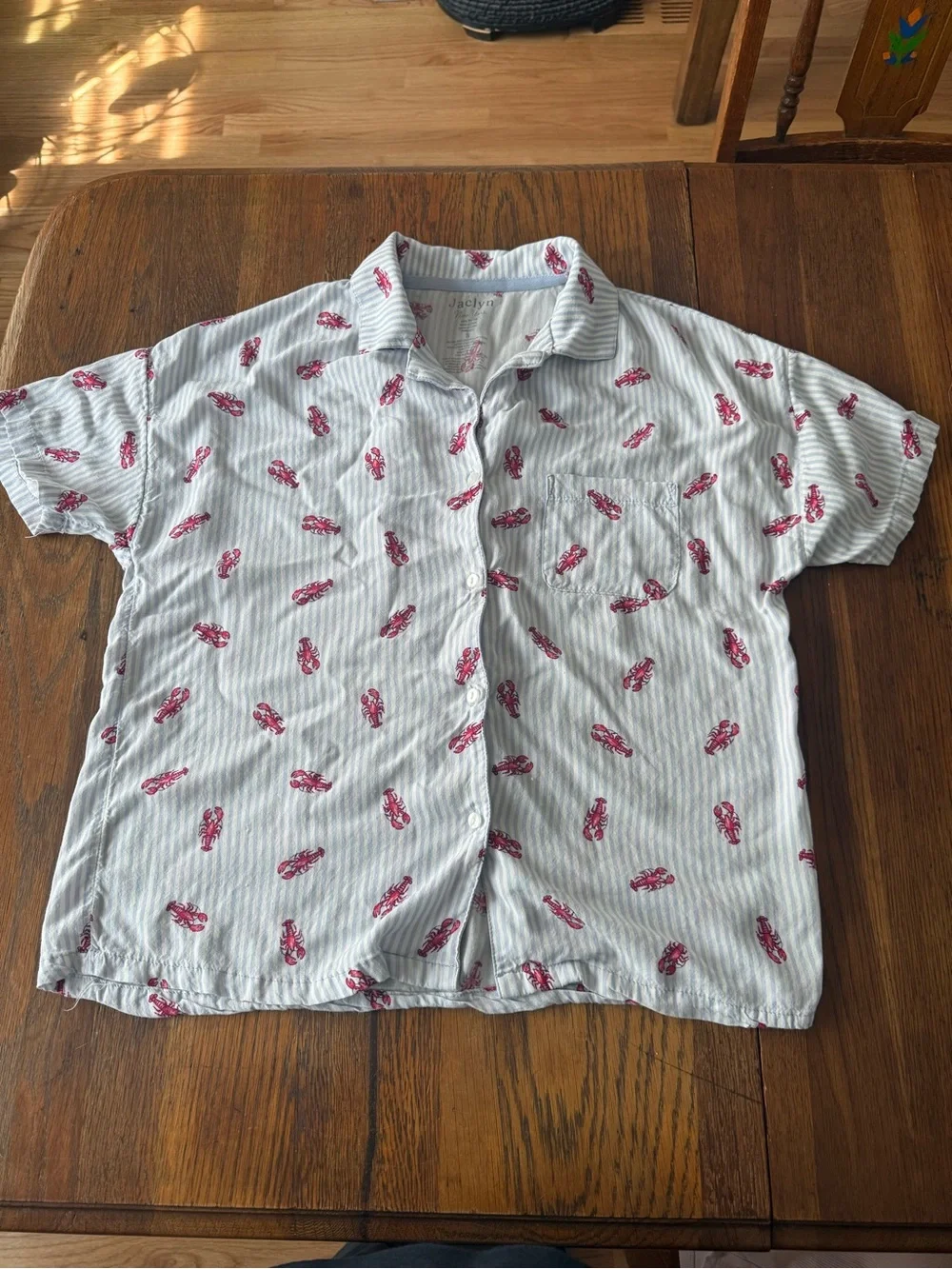 Lobster Print Pajama Set Size Small